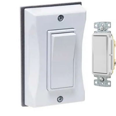 Outdoor Cover, Includes Light Switch, Single Gang, White, 10-pack