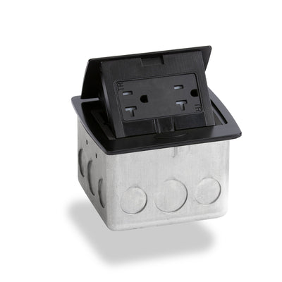 Lew Electric PUFP-CT-ABK-DS-MB Kitchen Pop Up 20A Power Outlet, All-Black