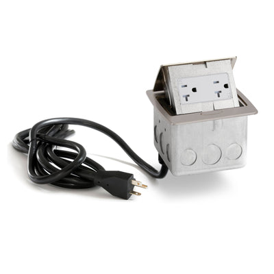 PUFP-CT-NS-DS-WC Kitchen Pop Up Power Outlet, Corded, Nickel