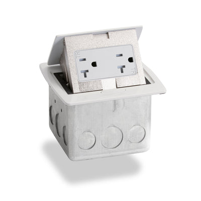 Lew Electric PUFP-CT-OW-DS-MB Kitchen Pop Up 20A Power Outlet, Off-White