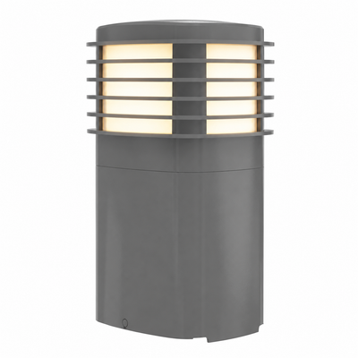 Hubbell WPPPLG ParkPost Pagoda Louvered Light Cover, Dimmable, Gray