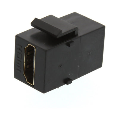 HDMI Snap-In Keystone Jack, Female to Female Coupler - Black