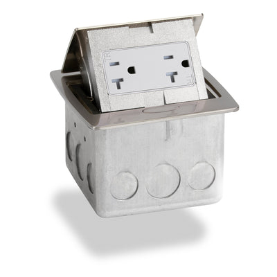 Lew Electric PUFP-CT-SS-DS-MB Kitchen Pop Up 20A Power Outlet, Stainless