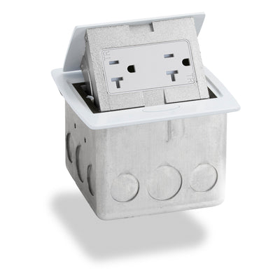 Lew Electric PUFP-CT-WT-DS-MB Kitchen Pop Up 20A Power Outlet, White