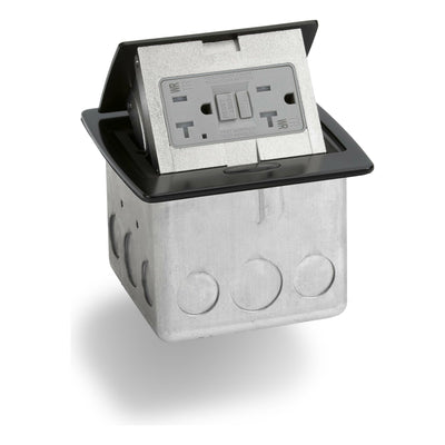 Lew Electric PUFP-CT-BK-MB Kitchen Pop Up 20A GFCI Outlet, Black