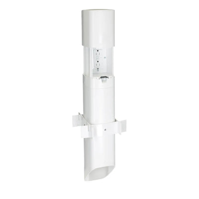 Hubbell WPP55GW ParkPost Outdoor Power Weatherproof Post, GFCI, White