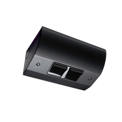 Under Cabinet Angled Dual Light Switch Box, Hardwired, Black