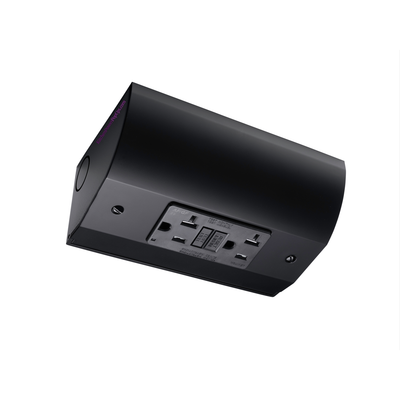 Under Cabinet Angled Power Strip with GFCI & AFCI, Hardwired, Black