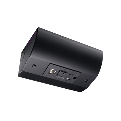 Under Cabinet Angled Power Strip, GFCI/USB Charging Outlet, Black