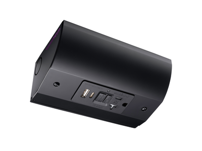 Under Cabinet Angled Power Strip, GFCI/USB Charging Outlet, Black