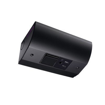 Under Cabinet Angled Power Strip with Plug & Switch, Hardwired, Black