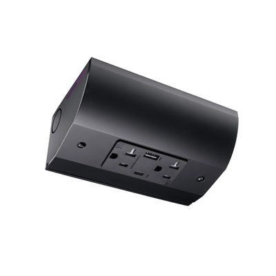 Under Cabinet Angled Outlet Strip 2 Power USB-A/C 30W, Hardwired Black