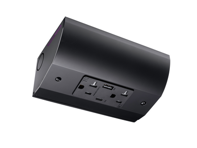 Under Cabinet Angled Outlet Strip 2 Power USB-A/C 30W, Hardwired Black