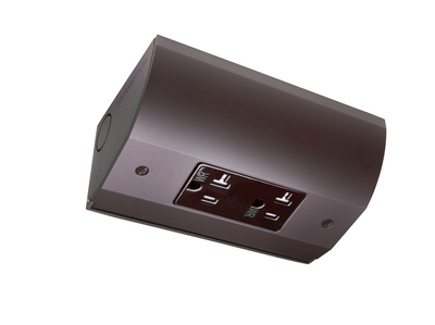 Under Cabinet Angled Outlet Strip with Two Power, Hardwired, Brown
