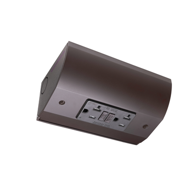 Under Cabinet Angled Power Strip with GFCI & AFCI, Hardwired, Brown