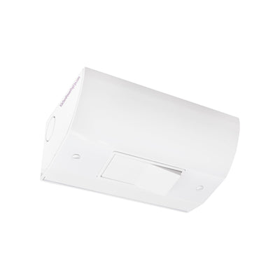 Under Cabinet Angled Power Strip with Light Switch, Hardwired, White