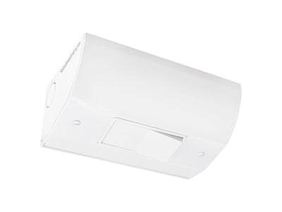 Under Cabinet Angled Power Strip with Light Switch, Hardwired, White