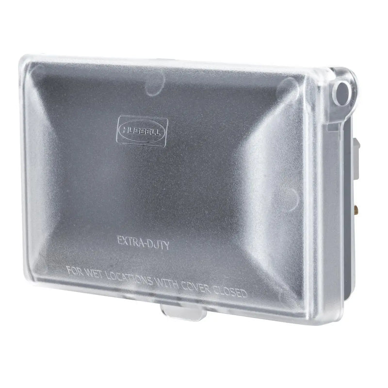 Outdoor Weatherproof In-Use Wall Outlet, Horizontal, 15A, WR, TR, Gray, 10pk
