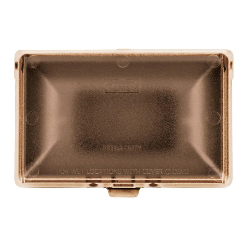 Outdoor Weatherproof In-Use Wall Outlet, Horizontal, 15A, WR, TR, Brown, 10pk