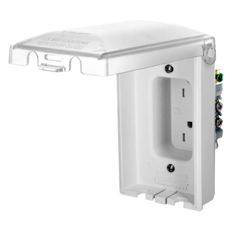 ELEGRP GFCI Outlet 15 Amp, Self-Test Electrical Outlet Tamper Resistant Gfci Receptacle With Screwless Wall Plate Ul Listed White 1pc