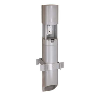 TayMac PP55G Outdoor Garden Post for Lighting & Power, 26", Gray, Front