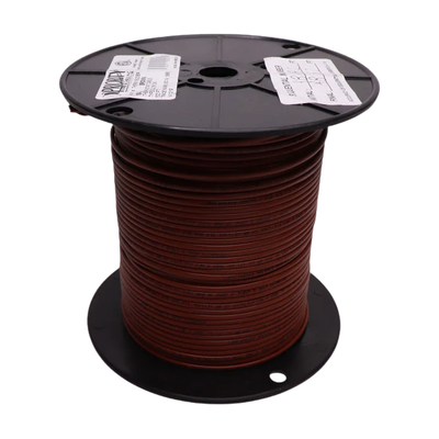 Priority Wire 18/2 PVC Solid Thermostat CL2 Cable, Brown, 500' Roll