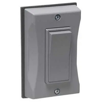 Outdoor Light Switch Cover, Single Gang, Waterproof, Gray, 10-pack