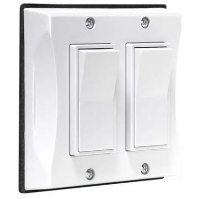 Weatherproof Outdoor Light Switch Cover Double Gang Waterproof, White