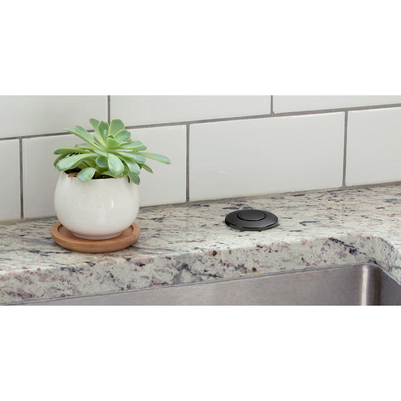 Push Button Garbage Disposal Air Switch and Controller, Matte Black