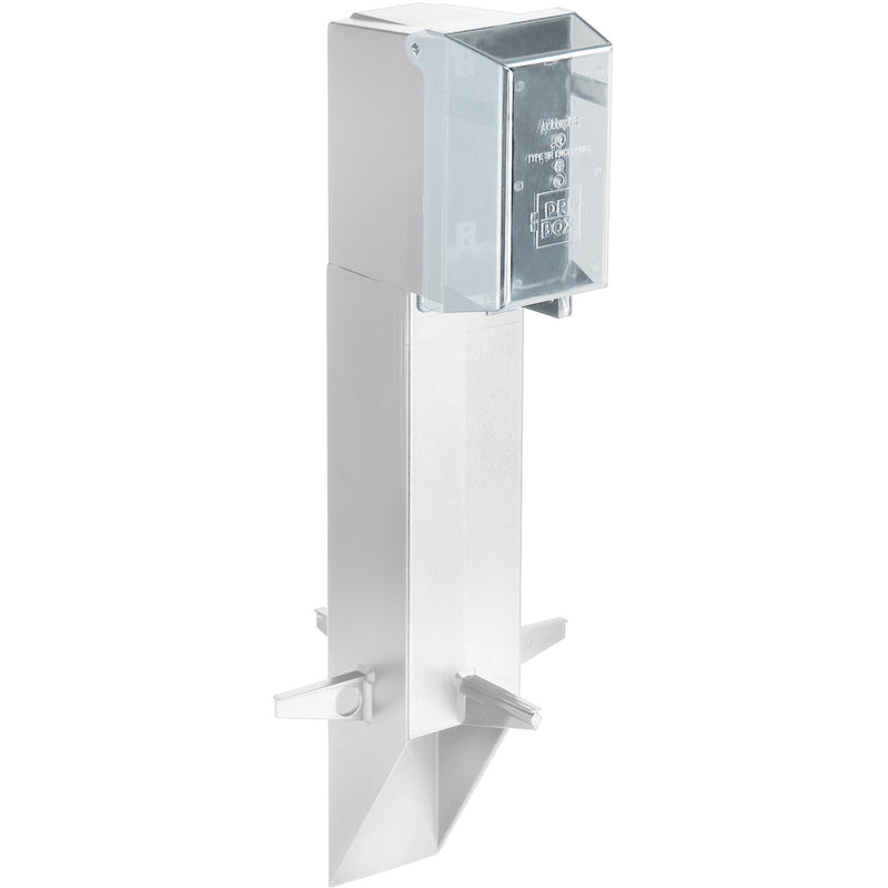 Arlington GPD19B 19" Outdoor Garden Post with Power Enclosure, White