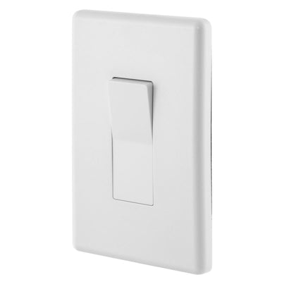 Outdoor Weatherproof Light Switch w/ Waterproof Plate, White, 10 Pack