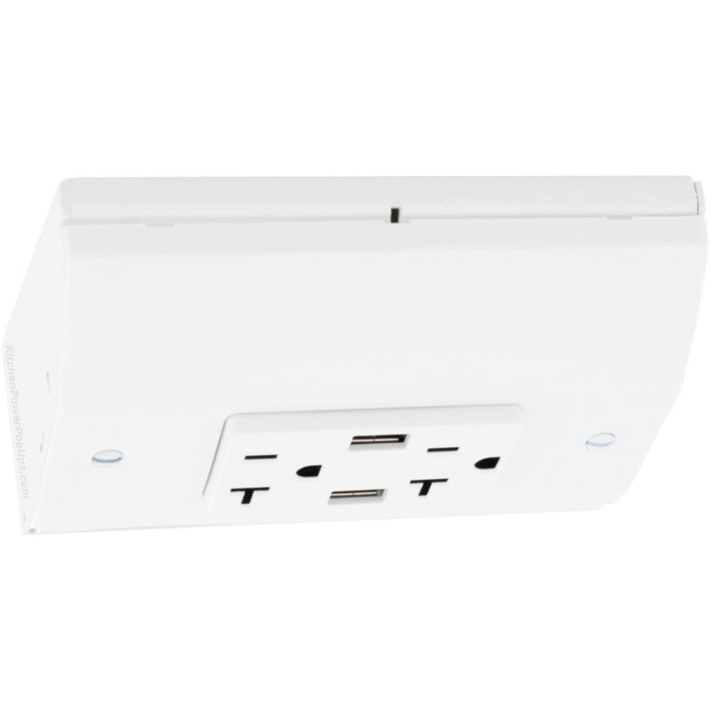 Hubbell RU270W20AUSB Under Cabinet Power 20A USB Box White