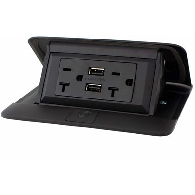 Legrand Wiremold DQFF20UBK Black Popped Up