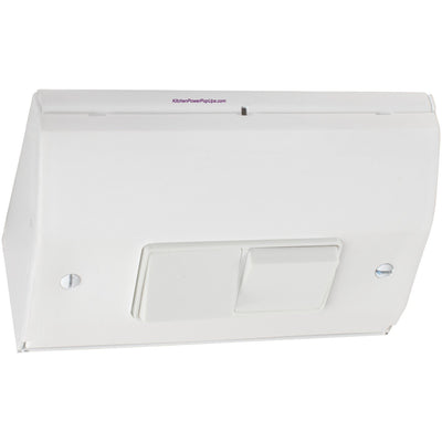 RU170WLS Under Cabinet Slim Dual Rocker Light Switch Box, White