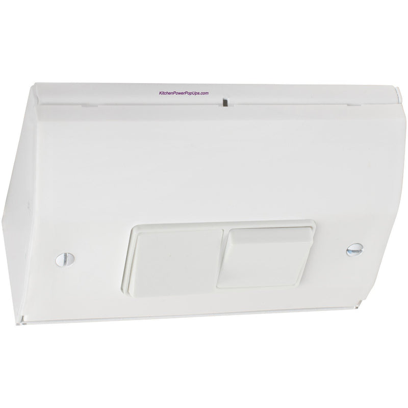 RU170WLS Under Cabinet Slim Dual Rocker Light Switch Box, White