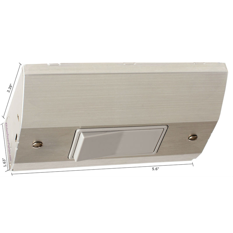 Under Cabinet Slim Light Switch Box, Stainless Steel