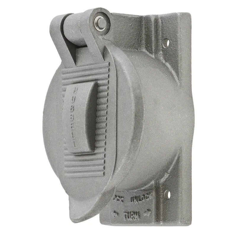 Hubbell HBL7770 Weatherproof Cover 50A Twist-Lock Opening Cast Aluminum