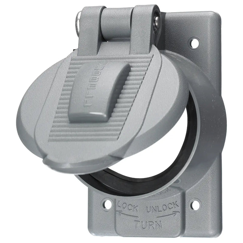 Hubbell HBL7774WO Weatherproof Cover 50A Twist-Lock Opening Thermoplastic