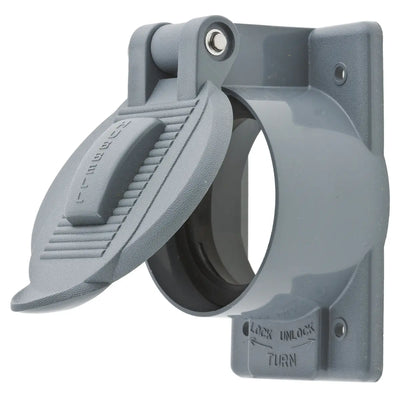Hubbell HBL7774WO Weatherproof Cover 50A Twist-Lock Opening Thermoplastic