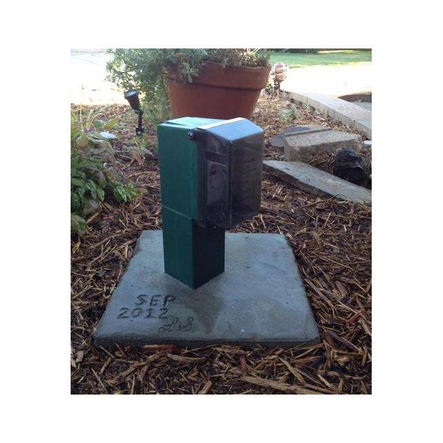 Arlington GPD19G Outdoor Garden Post with Power Enclosure, Black