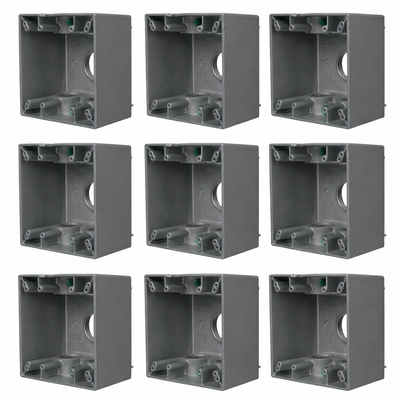 Bell 5389-0 Two Gang Weatherproof Deep Box, Five 1 in. Outlets, 9-Pack