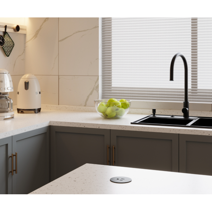 Countertop Plug In Legrand CP498TR15BK Kitchen Countertop Round Outlet, 15A, Black ...