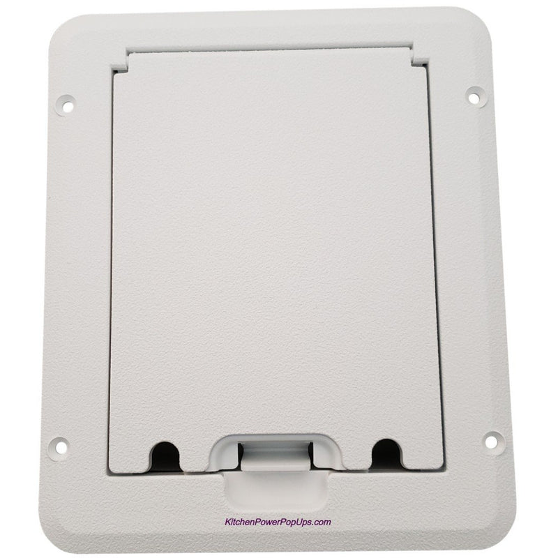Outdoor Weatherproof Deck Outlet Box, GFCI w/ USB-A/C Charging, White