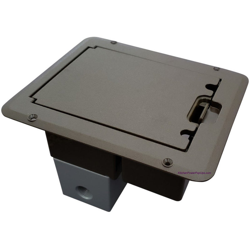 Outdoor Weatherproof Deck Outlet Box, GFCI w/ USB-A/C Charging, Brown