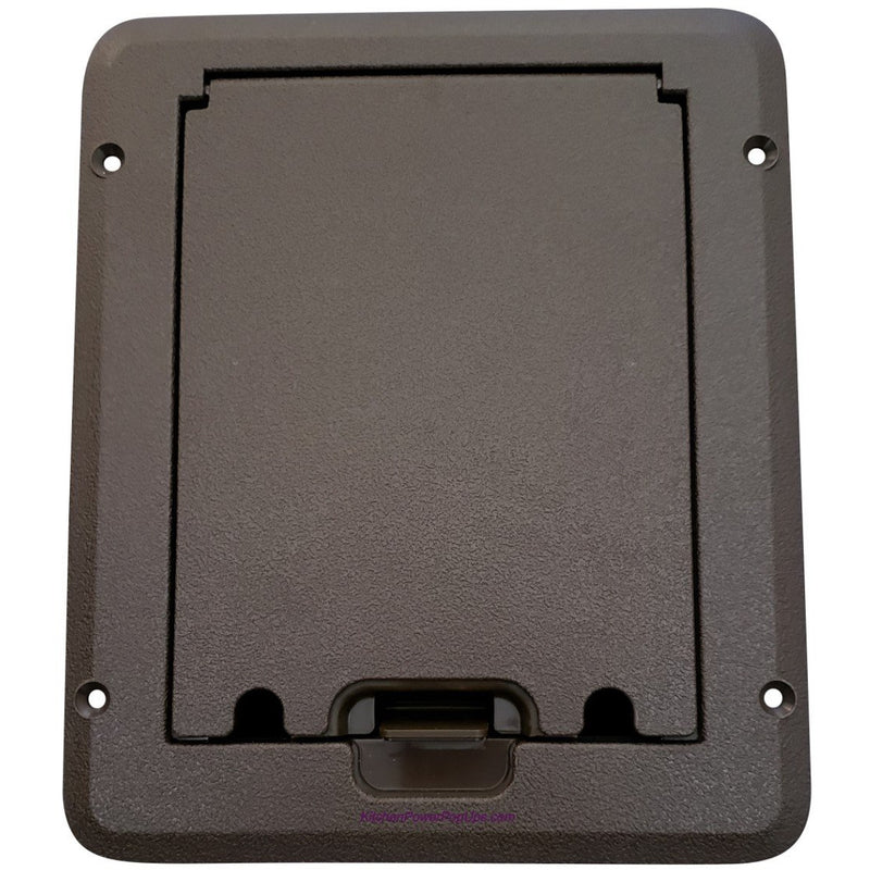 Outdoor Weatherproof Deck Outlet Box, GFCI w/ USB-A/C Charging, Brown