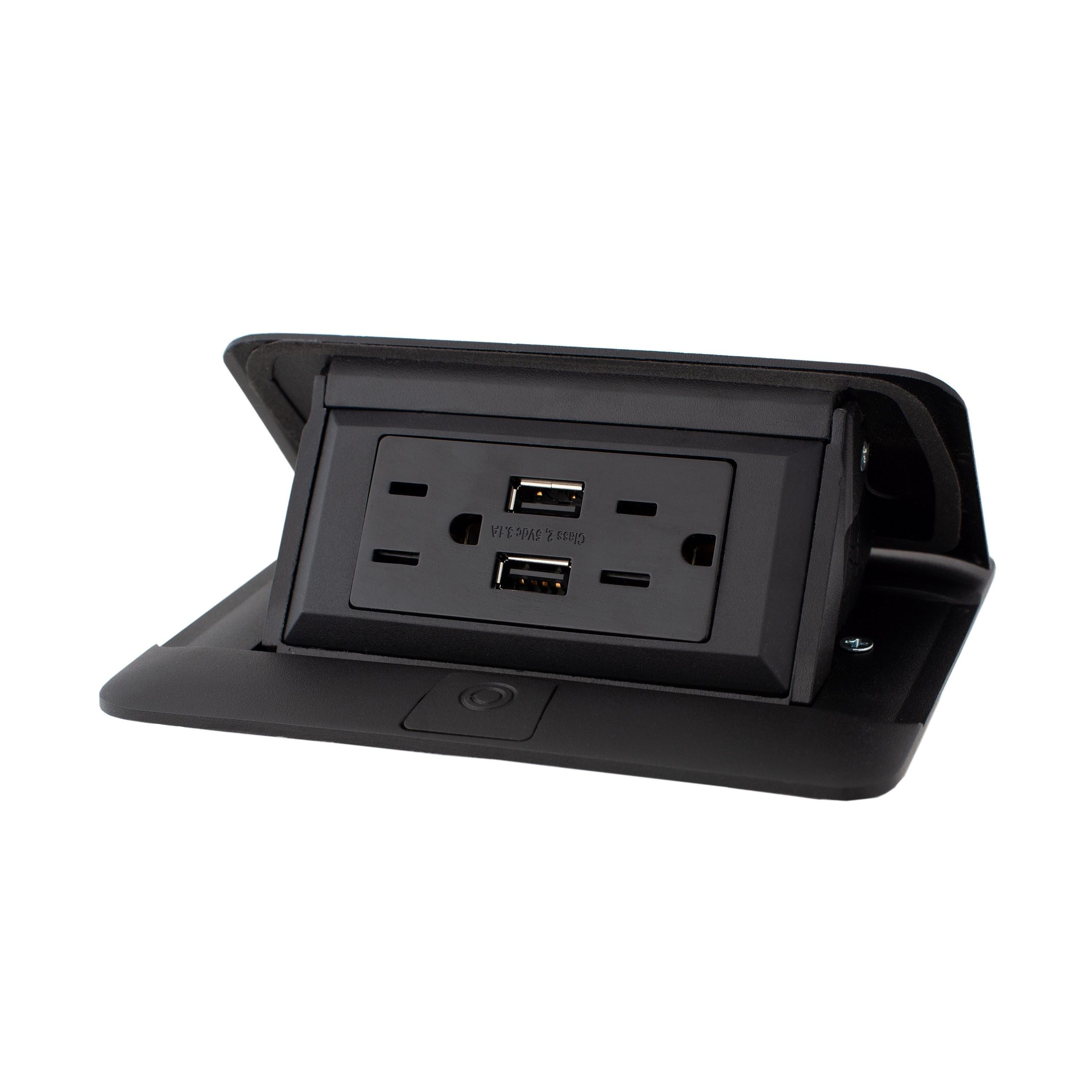 Legrand Wiremold Kitchen Counter Pop Up 15A USB Hardwired Outlet