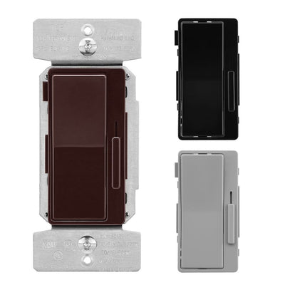 Eaton DUL06P-C7 3-Way Dimmer Switch w/ Slider, Brown, Grey, or Black
