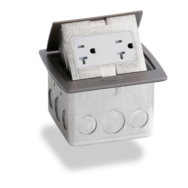 Lew Electric PUFP-CT-G-DS-MB Kitchen Pop Up 20A Power Outlet, Graphite Black