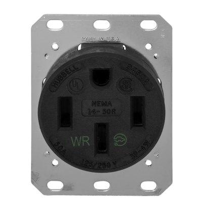 Hubbell HBL9450A Receptacle Industrial Grade 3-Pole 4-Wire 50A, 14-50R