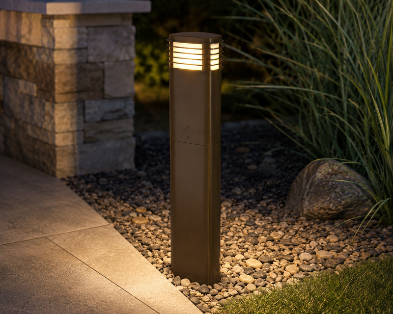 Hubbell WPPPLZ ParkPost Pagoda Louvered Light Cover, Dimmable, Bronze